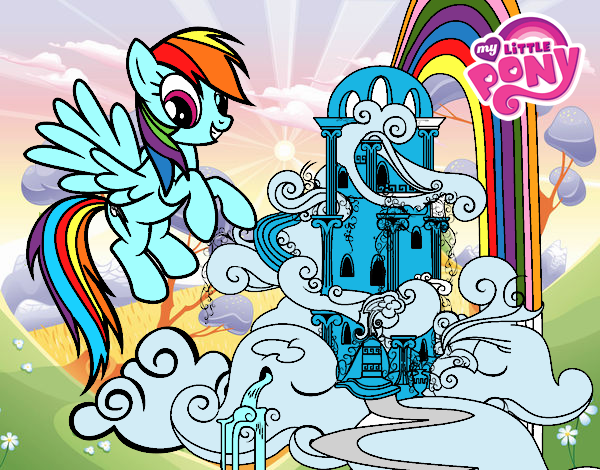 Rainbow Dash en su palacio