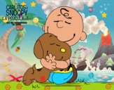 Snoopy y Carlitos abrazados