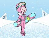 Dibujo Una chica Snowboard pintado por hermasa 