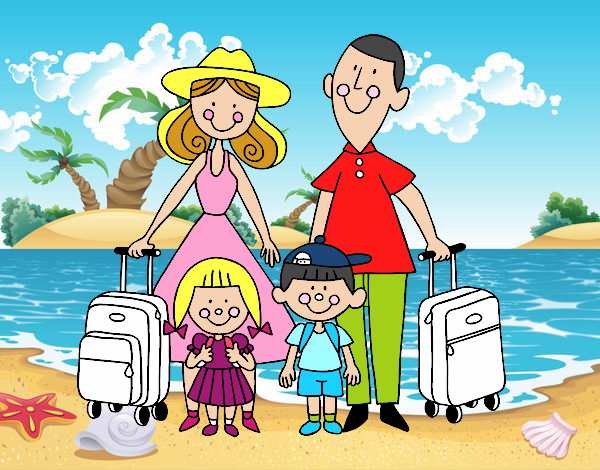 Una familia de vacaciones