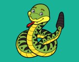 Una serpiente de cascabel