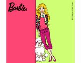 Barbie con cazadora de cuadros