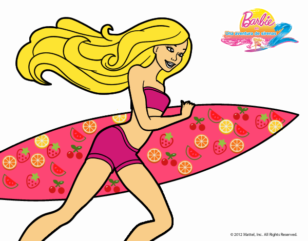 Barbie corre al agua