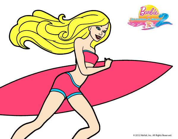 Barbie corre al agua