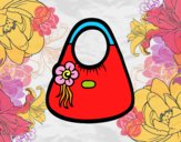 Bolso de asas con flor