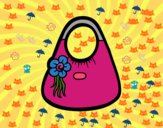 Bolso de asas con flor