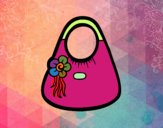 Bolso de asas con flor