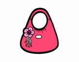 Bolso de asas con flor