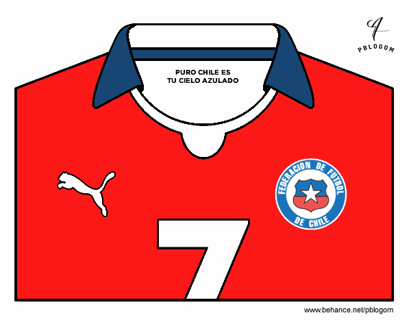 Camiseta del mundial de fútbol 2014 de Chile