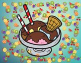 Dibujo Copa de helado pintado por AbrilLOLXD
