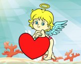 Cupido y un corazón