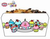 Dibujo Dr Oetker Junior Chef Molde cupcakes pintado por Tefa123