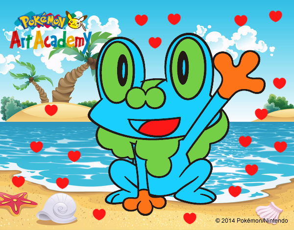 Froakie saludando