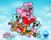 Gumball y amigos contentos