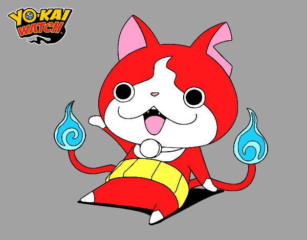 Jibanyan saludando