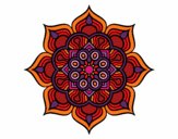 Dibujo Mandala flor de fuego pintado por bonfi