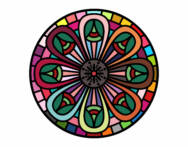 Dibujo Mandala lápices crecientes pintado por sofiydam