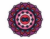 Dibujo Mandala meditación pintado por bonfi