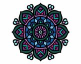 Dibujo Mandala para la concentración mental pintado por bonfi