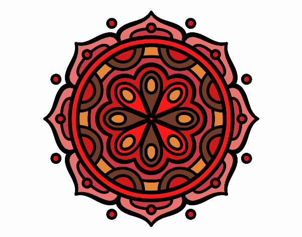 Dibujo Mandala para meditar pintado por bonfi
