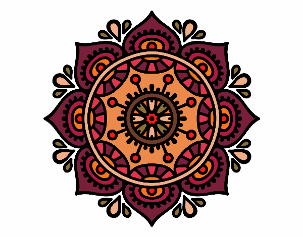 Dibujo Mandala para relajarse pintado por bonfi