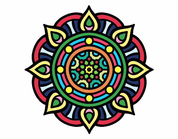 Mandala puntos de fuego