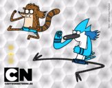 Mordecai y Rigby karatekas