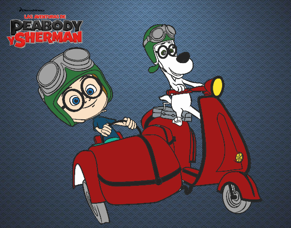 Mr Peabody y Sherman en moto