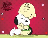 Snoopy y Carlitos abrazados