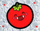 Dibujo Tomate sonriente pintado por sofiydam