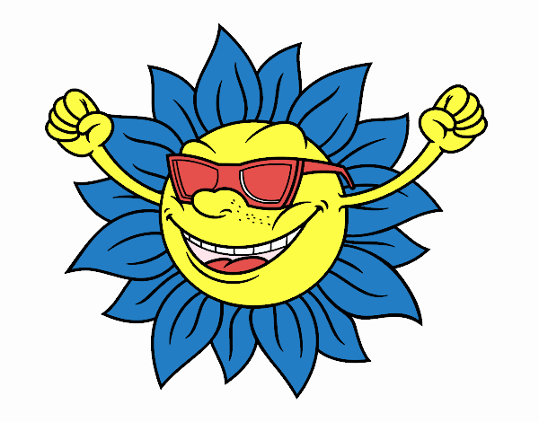 Un sol con gafas de sol