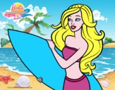 Barbie va a surfear