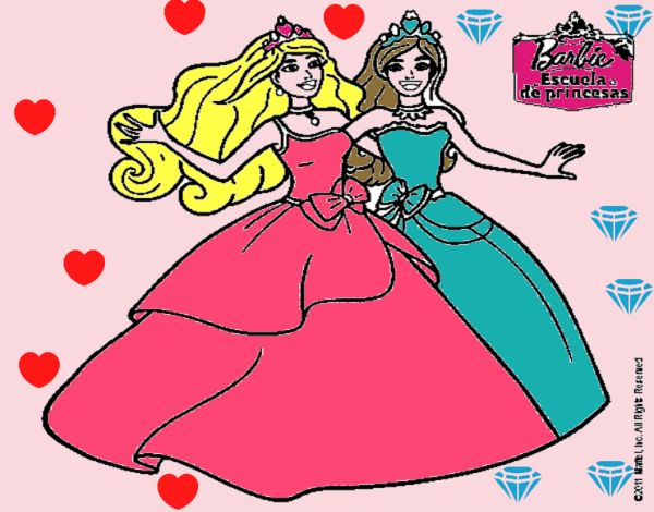 Barbie y su amiga súper felices