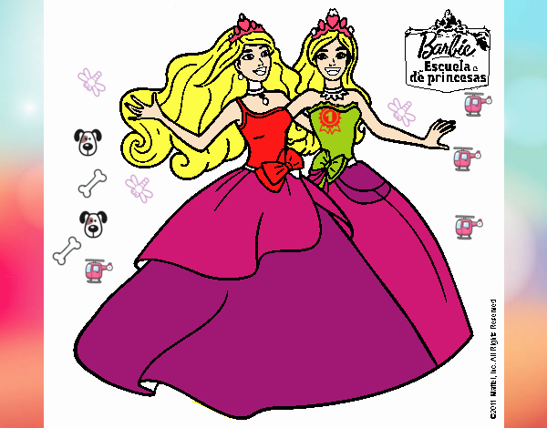 Barbie y su amiga súper felices