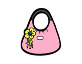 Bolso de asas con flor