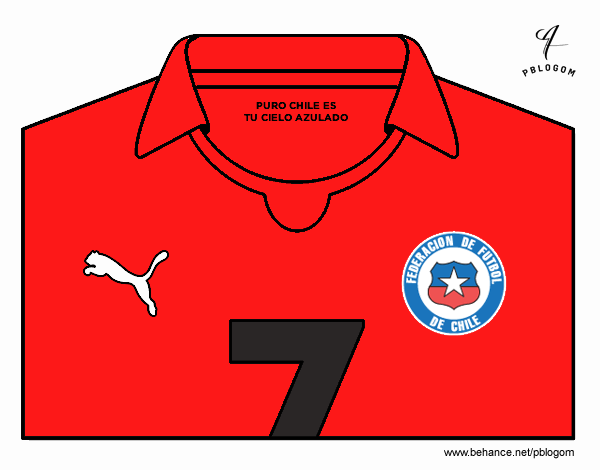 Camiseta del mundial de fútbol 2014 de Chile