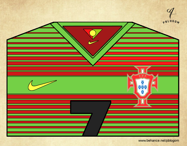 Camiseta del mundial de fútbol 2014 de Portugal