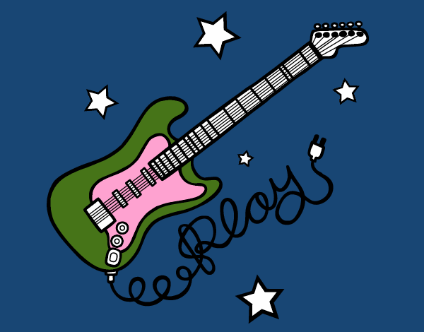 Guitarra y estrellas