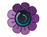 Dibujo Mandala en forma de flor pintado por bonfi