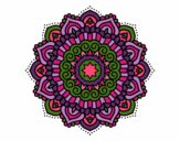 Dibujo Mandala estrella decorada pintado por bonfi