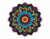 Dibujo Mandala estrella decorada pintado por bonfi