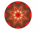 Dibujo Mandala mosaico estrella pintado por bonfi
