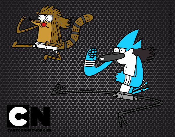 Mordecai y Rigby karatekas