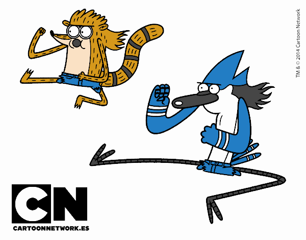 Mordecai y Rigby karatekas