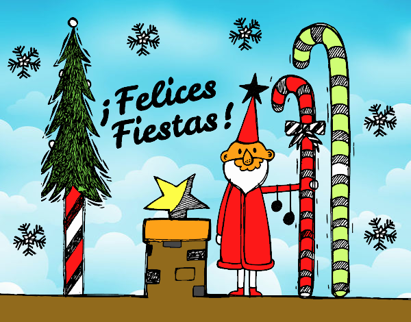 Postal Felices Fiestas