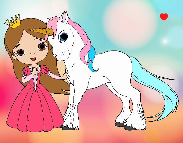 Princesa y unicornio