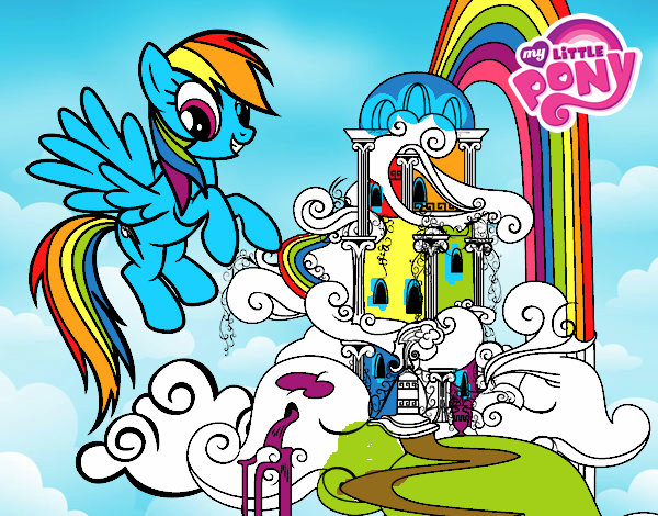 Rainbow Dash en su palacio