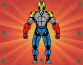 Robot luchador de espaldas