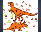 Triceratops y tiranosaurios rex