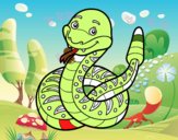 Una serpiente de cascabel